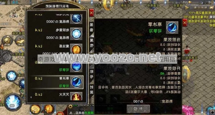做好对整个传奇法师技能的学习